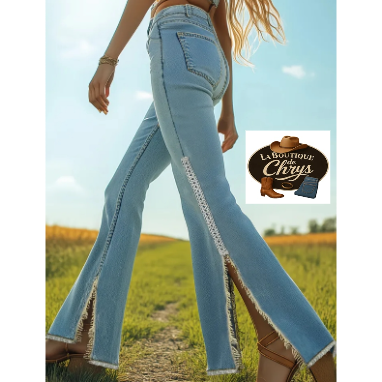 Jean bleu ciel ouverture