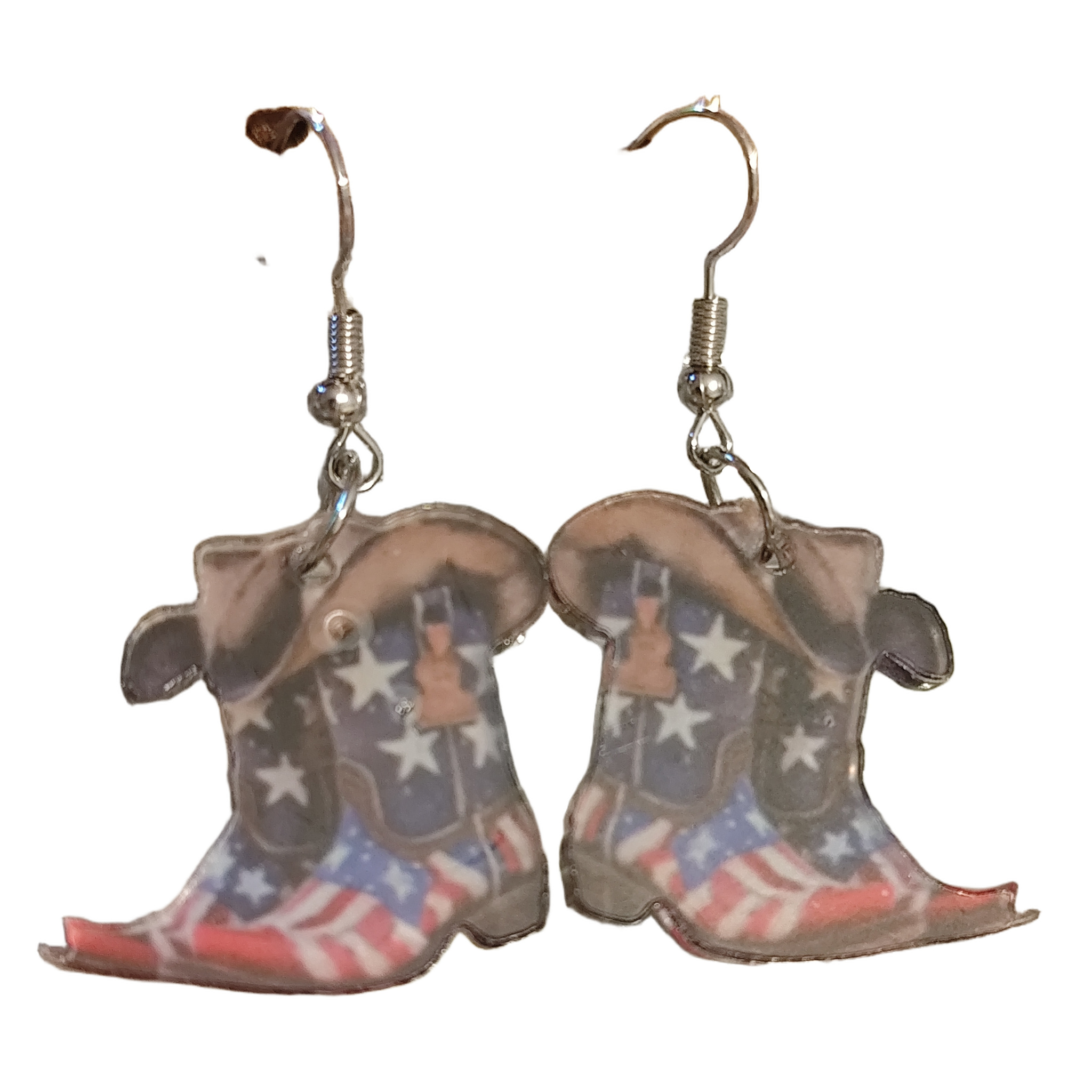 Boucles d'oreilles santiag résine