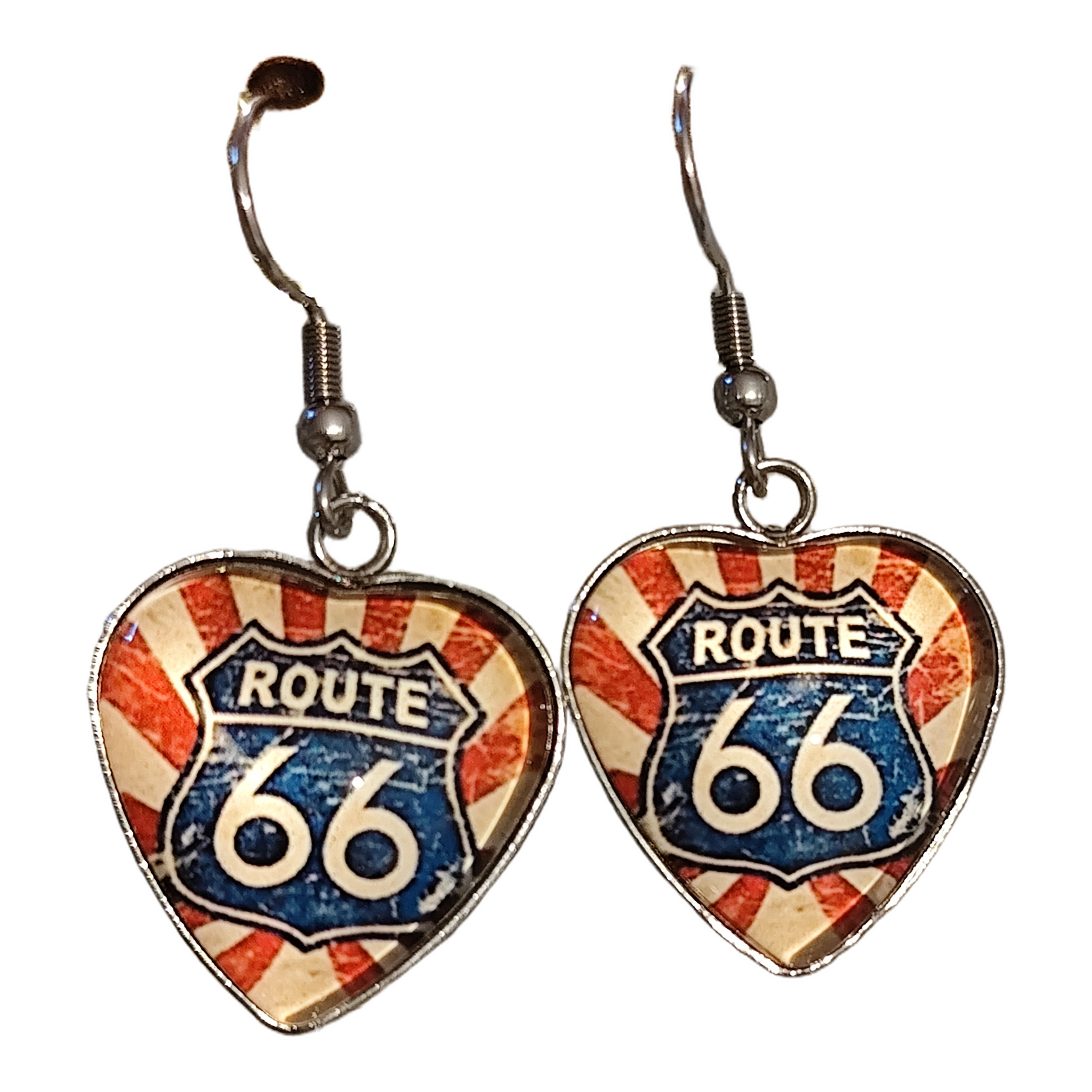 Boucles d'oreilles route 66-